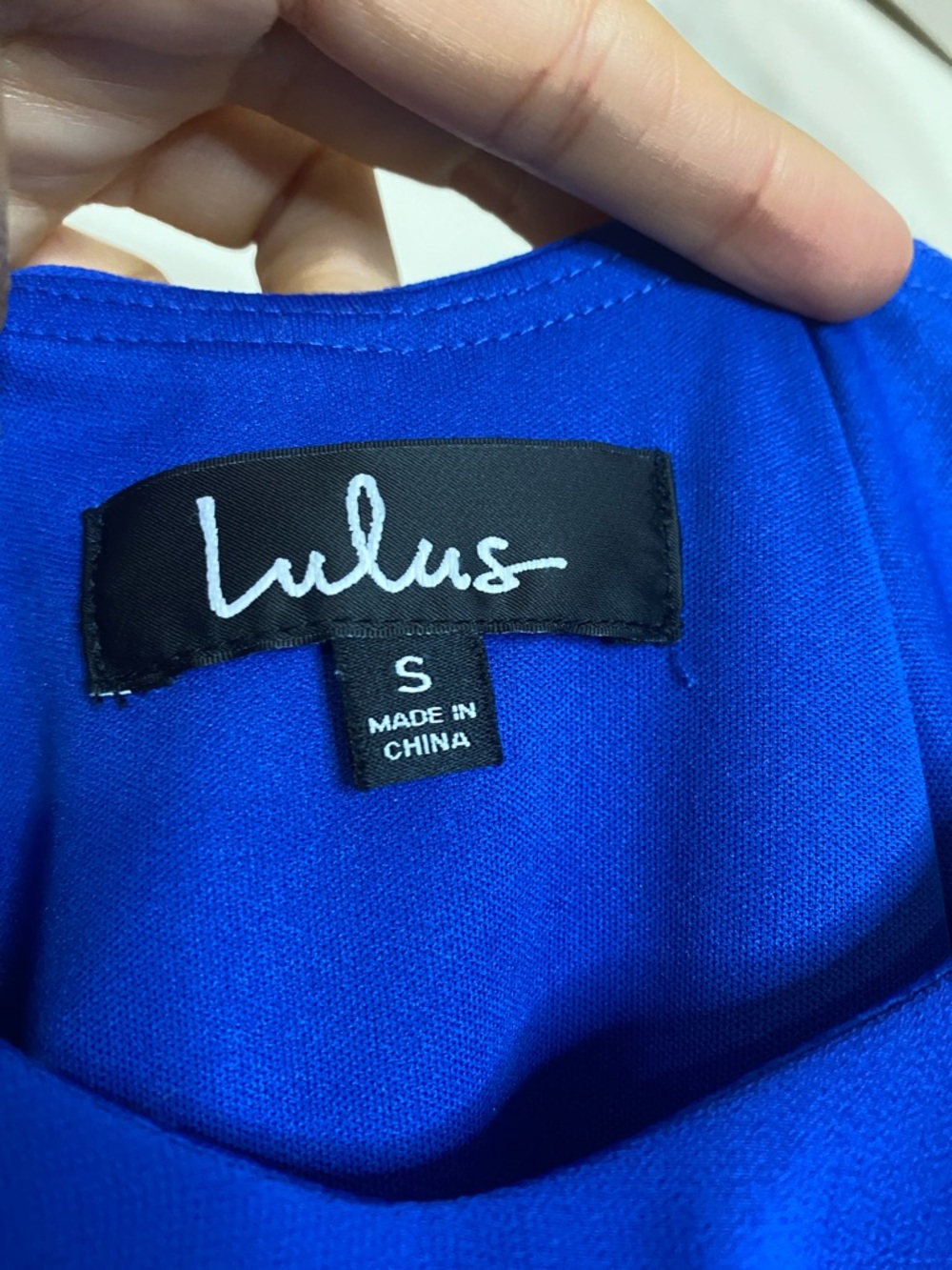 Lulu's Cobalt Blue Ruffle Cold-Shoulder Mini Dress - Picture 8 of 8